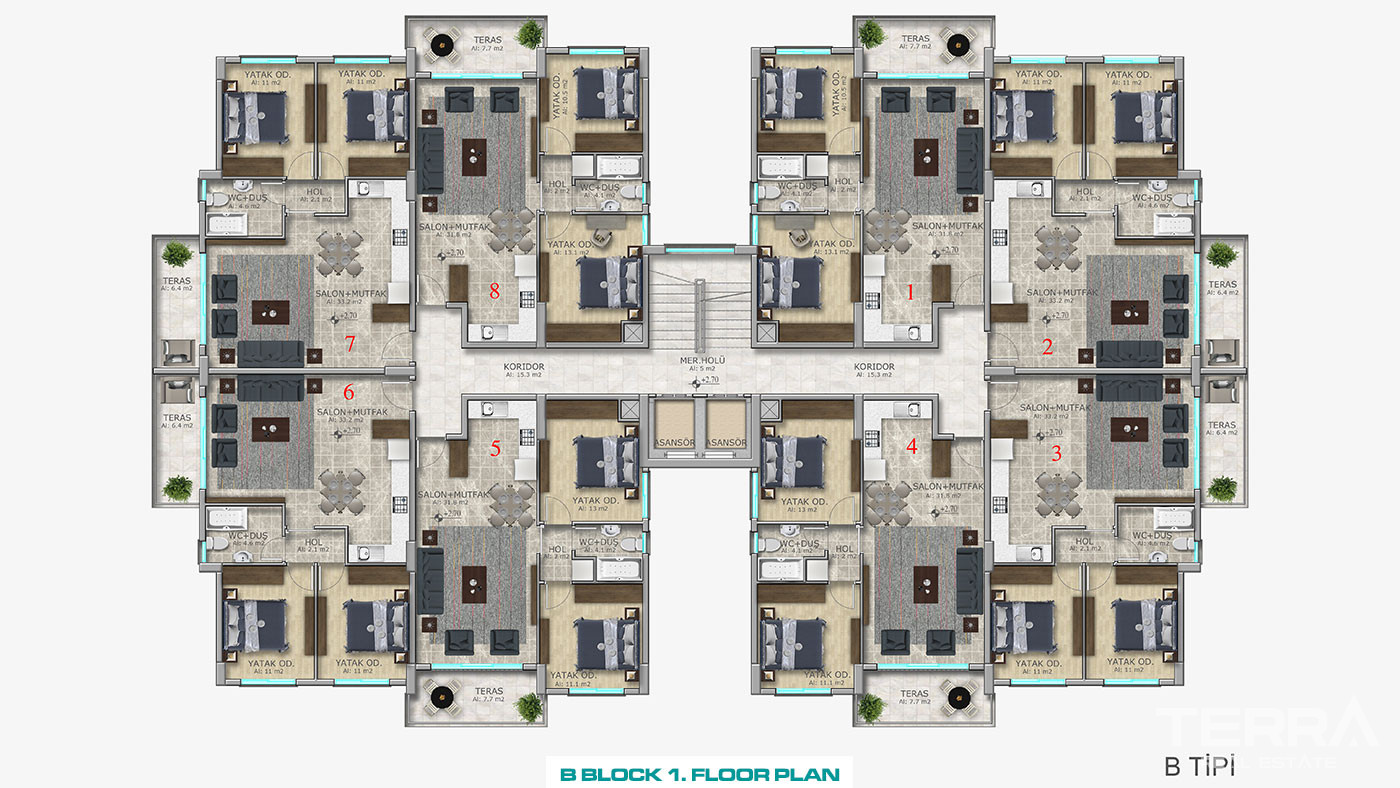 Ready to Move in Apartments with Sea Views in Kyrenia, North Cyprus - 93504