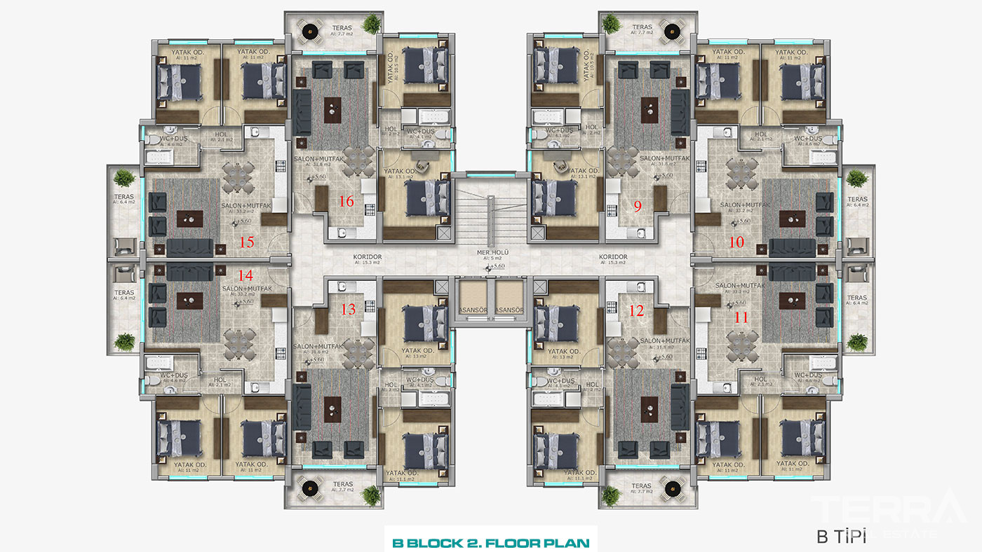 Ready to Move in Apartments with Sea Views in Kyrenia, North Cyprus - 93507