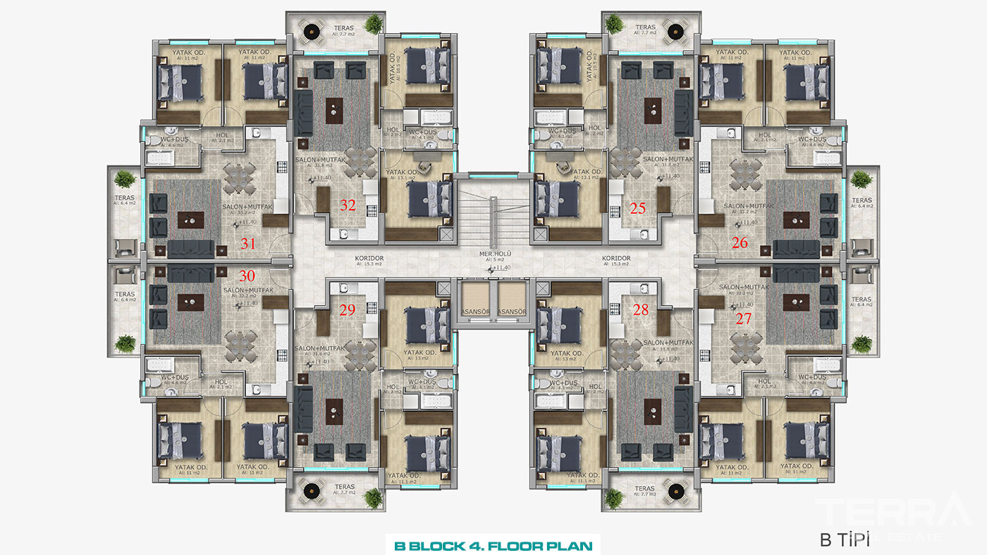 Ready to Move in Apartments with Sea Views in Kyrenia, North Cyprus - 93510