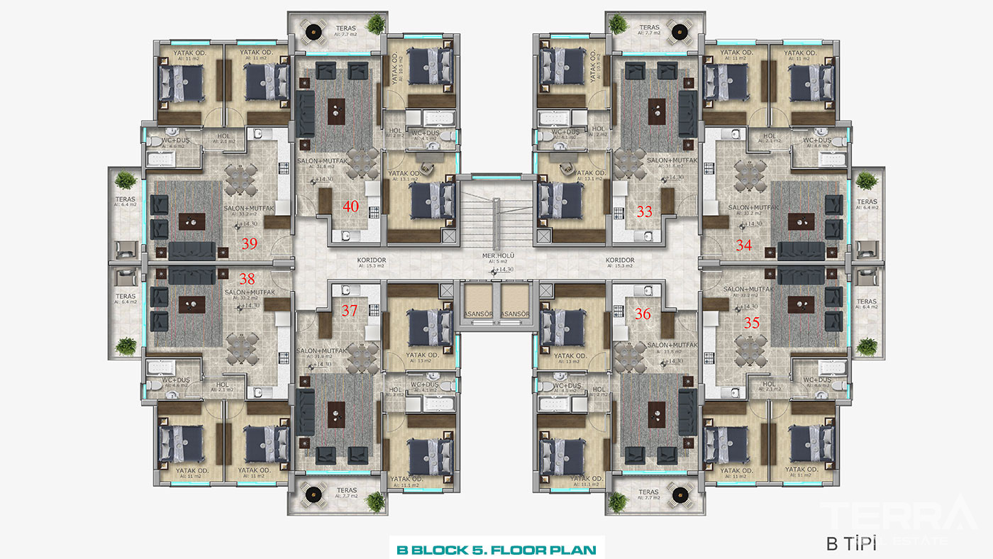 Ready to Move in Apartments with Sea Views in Kyrenia, North Cyprus - 93511