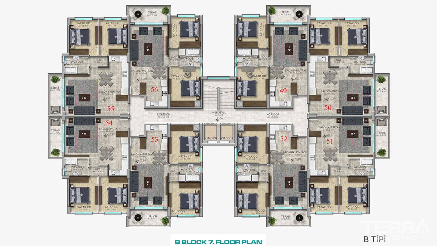 Ready to Move in Apartments with Sea Views in Kyrenia, North Cyprus - 93513