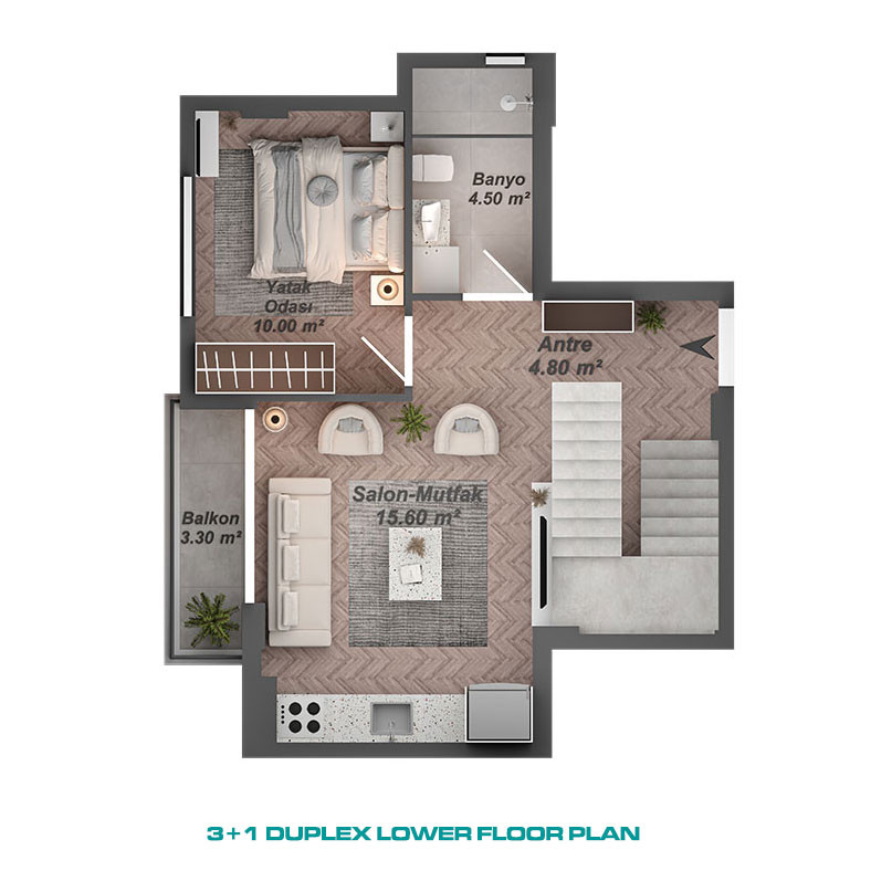 Modern Flats with Turkish Citizenship Opportunity in Antalya Center - 96491