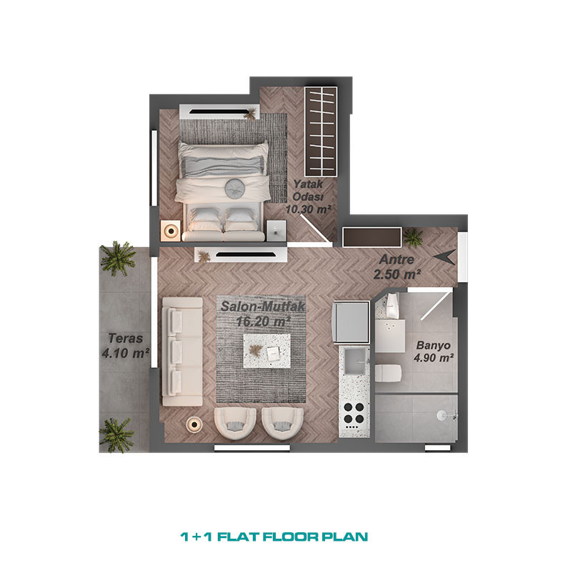 Modern Flats with Turkish Citizenship Opportunity in Antalya Center - 96494