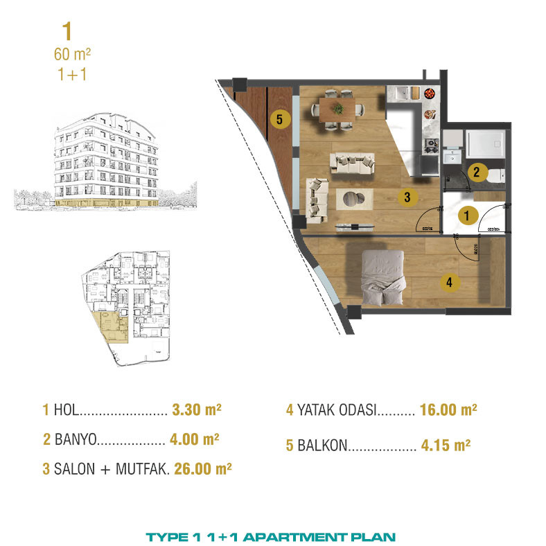 Modern Apartments Close to Historical Center of Antalya - 93636