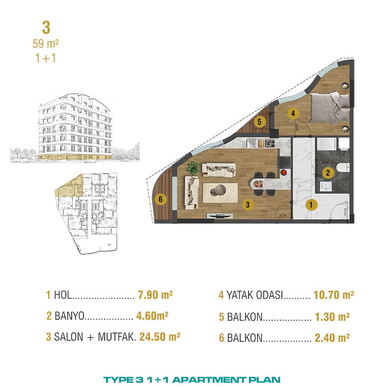 Modern Apartments Close to Historical Center of Antalya - 93638