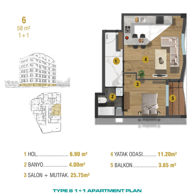 Modern Apartments Close to Historical Center of Antalya - 93639