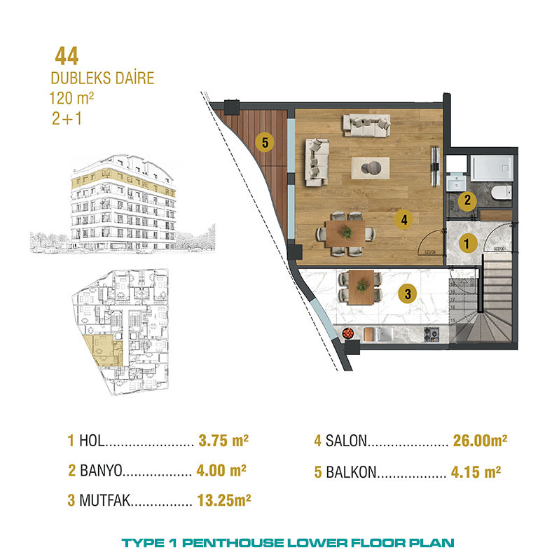 Modern Apartments Close to Historical Center of Antalya - 93644