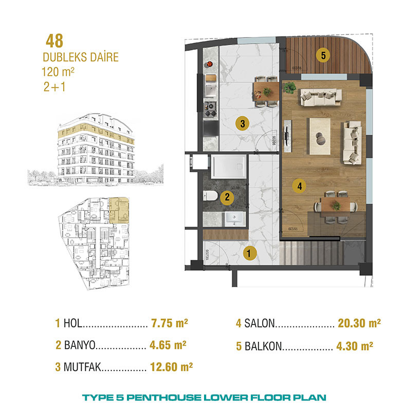 Modern Apartments Close to Historical Center of Antalya - 93652