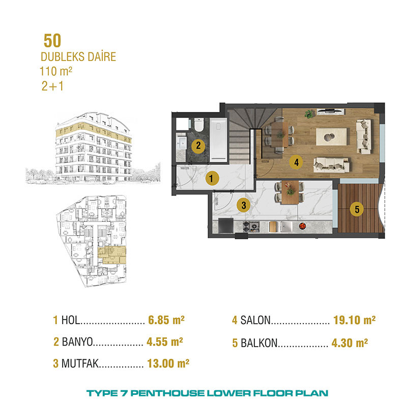 Modern Apartments Close to Historical Center of Antalya - 93658
