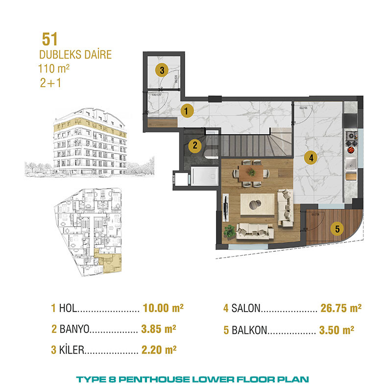 Modern Apartments Close to Historical Center of Antalya - 93661