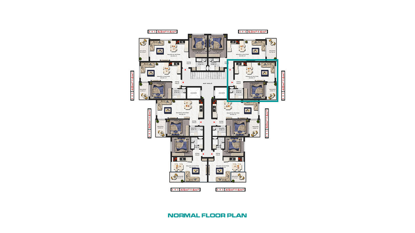 Privileged Lifestyle with 1 Bedroom Apartment in Kargıcak, Alanya - 93819