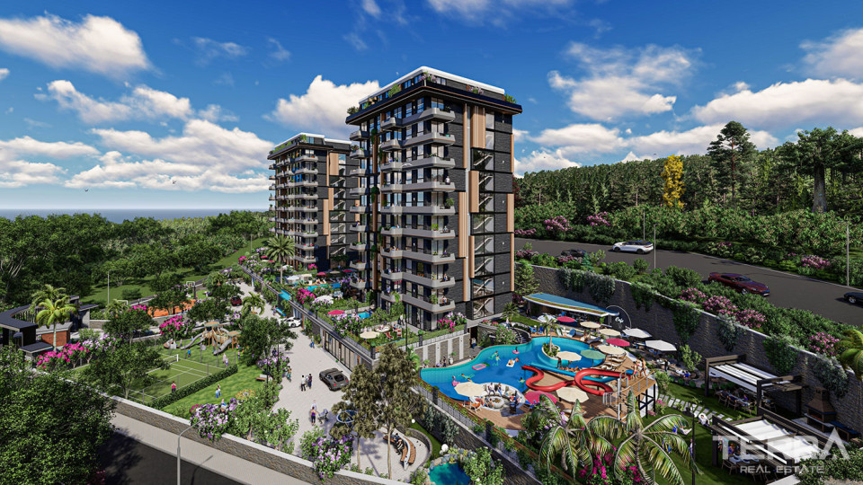 New Alanya Apartments with Underfloor Heating and Sea Views in Kestel