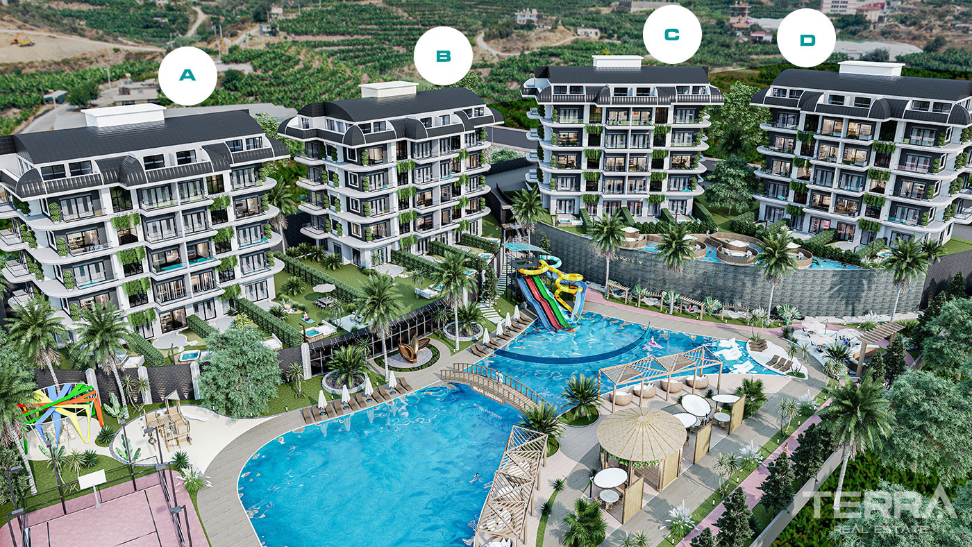 Sea and Mountain View Apartments in Kargıcak, Alanya, Turkey - 94566