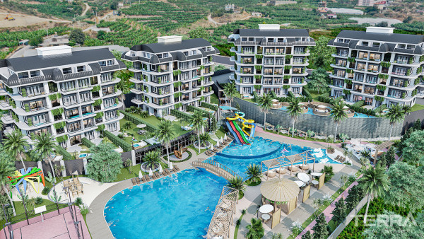 Sea and Mountain View Apartments in Kargıcak, Alanya, Turkey