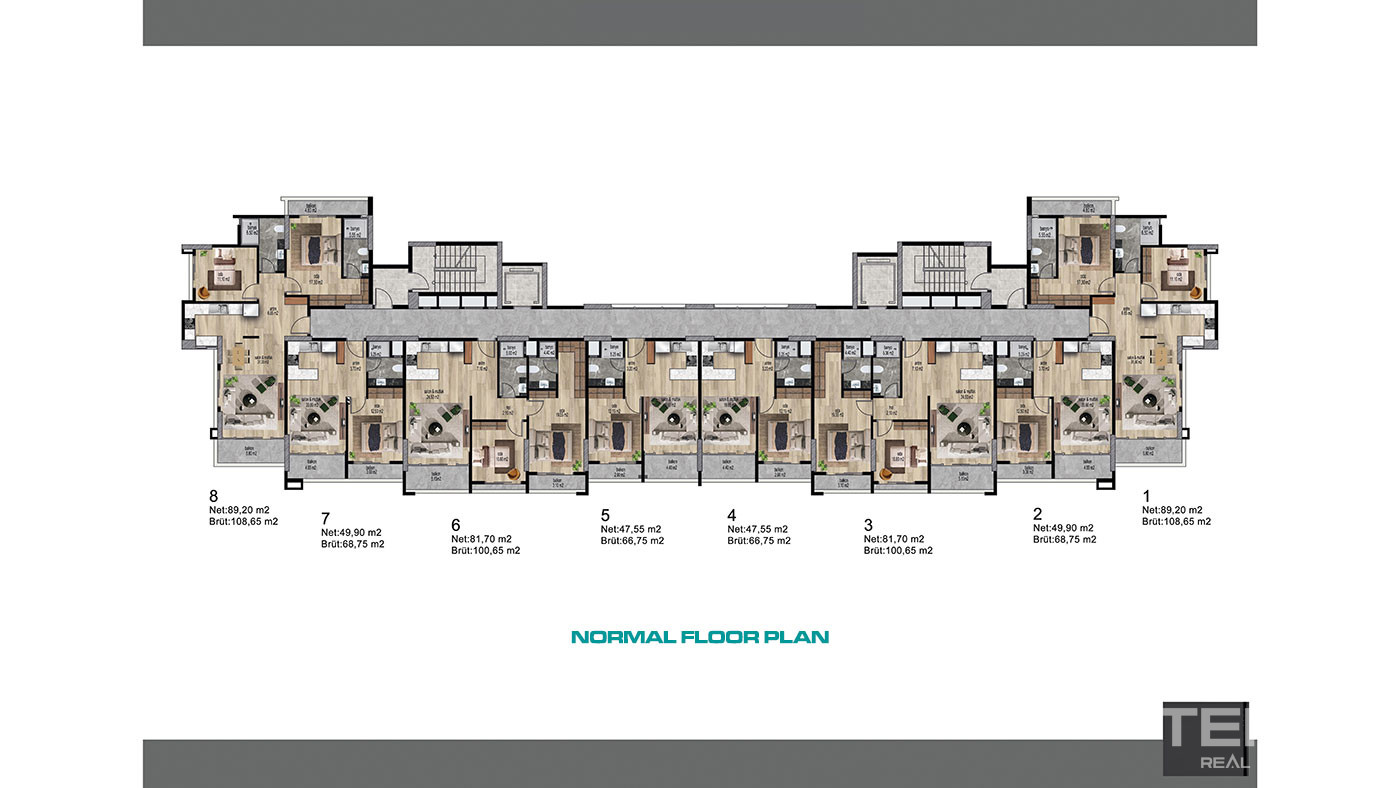 Well-Designed New Flats 500 m from the Beach in Erdemli, Mersin - 95444
