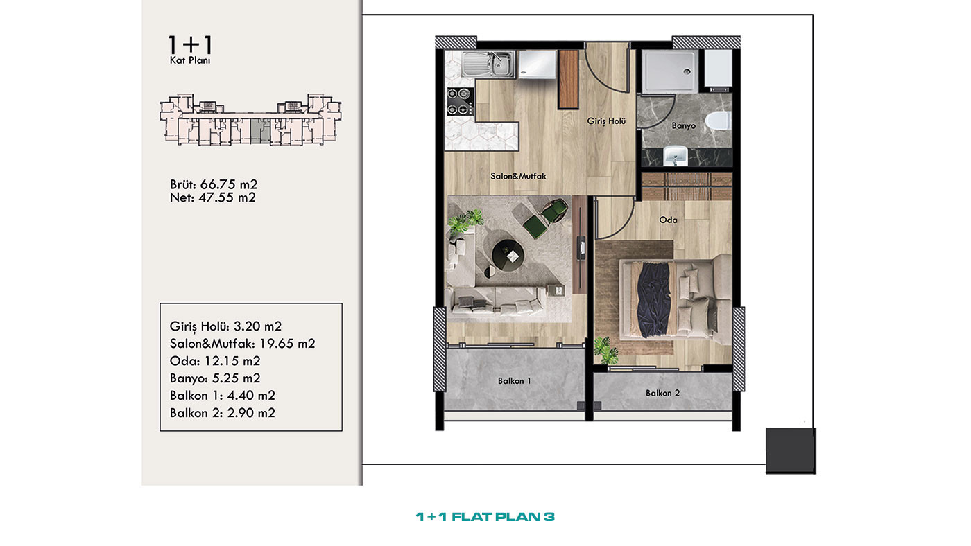 Well-Designed New Flats 500 m from the Beach in Erdemli, Mersin - 95456