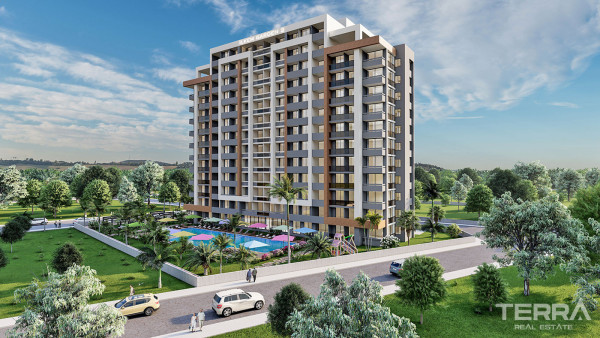 Well-Designed New Flats 500 m from the Beach in Erdemli, Mersin