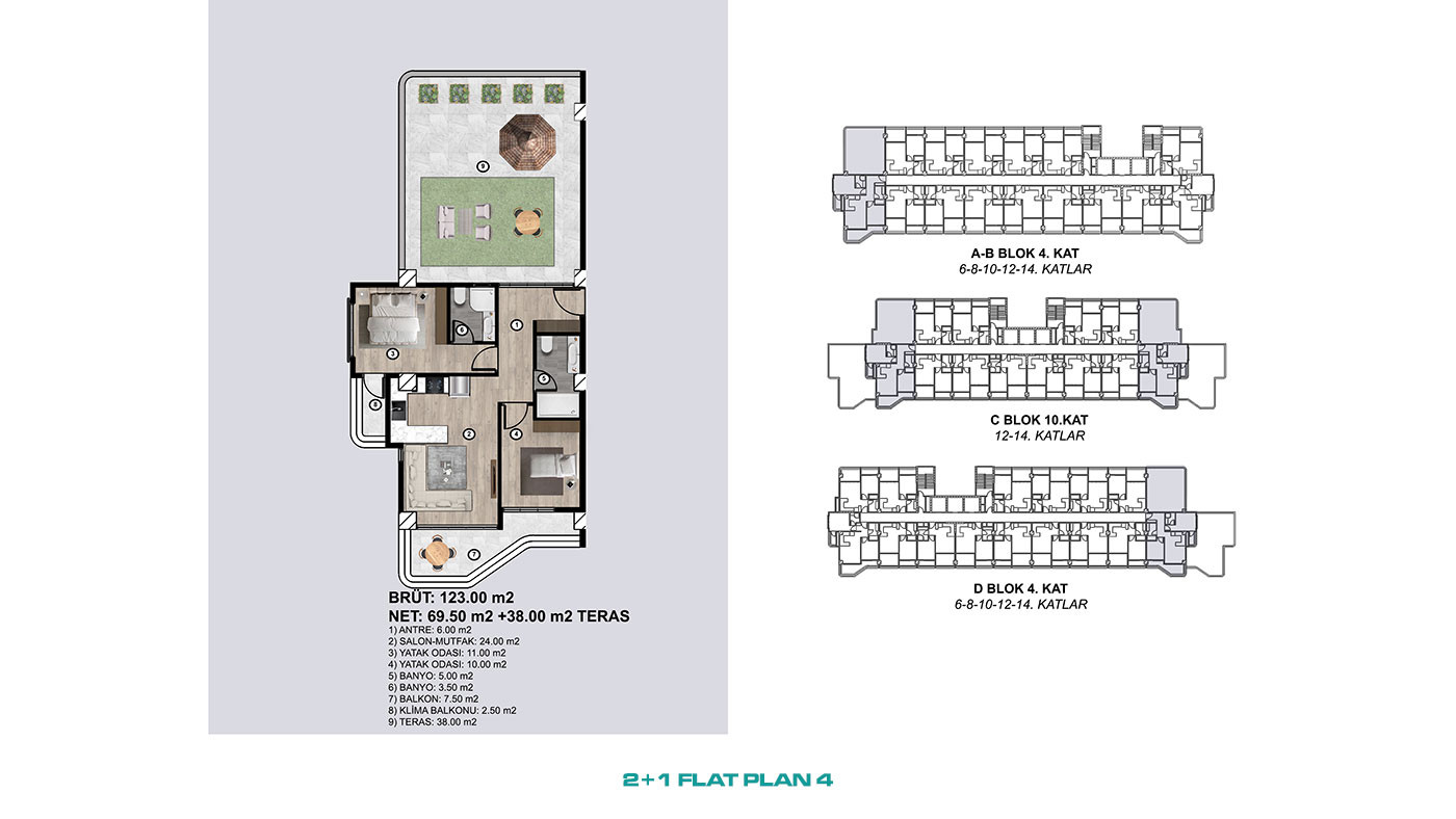 Deluxe Flats Few Steps Away from the Sea in Mersin, Erdemli - 95495