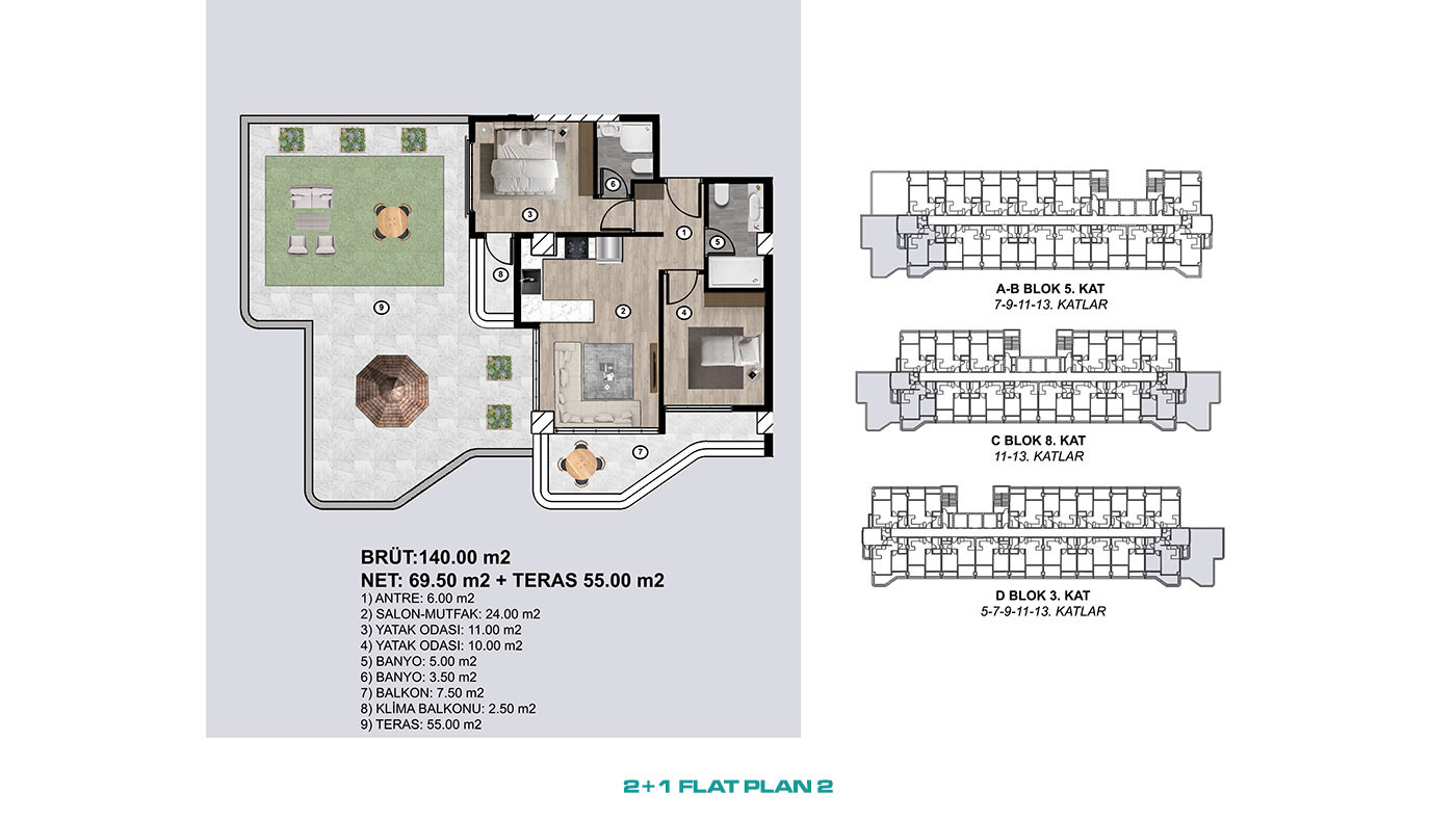Deluxe Flats Few Steps Away from the Sea in Mersin, Erdemli - 95498