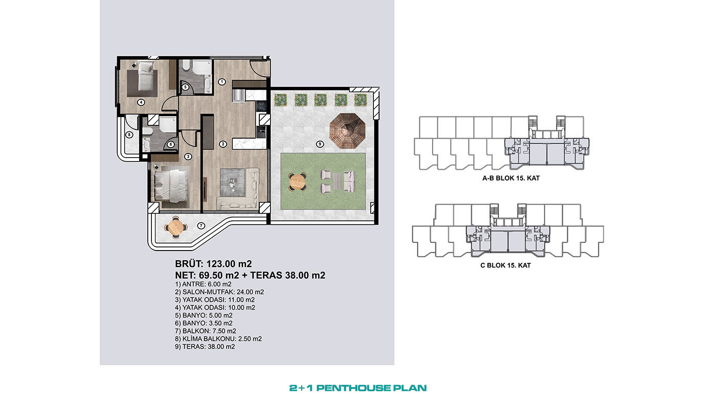 Deluxe Flats Few Steps Away from the Sea in Mersin, Erdemli - 95500
