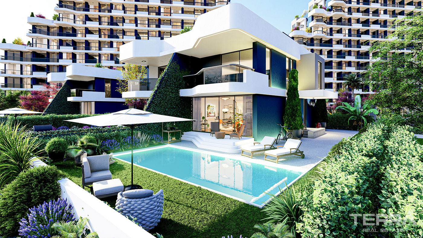 Semi-Detached Villas with Private Pool in Erdemli, Mersin - 95557