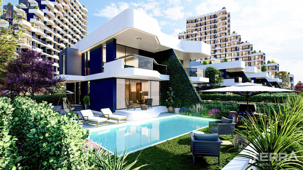 Semi-Detached Villas with Private Pool in Erdemli, Mersin