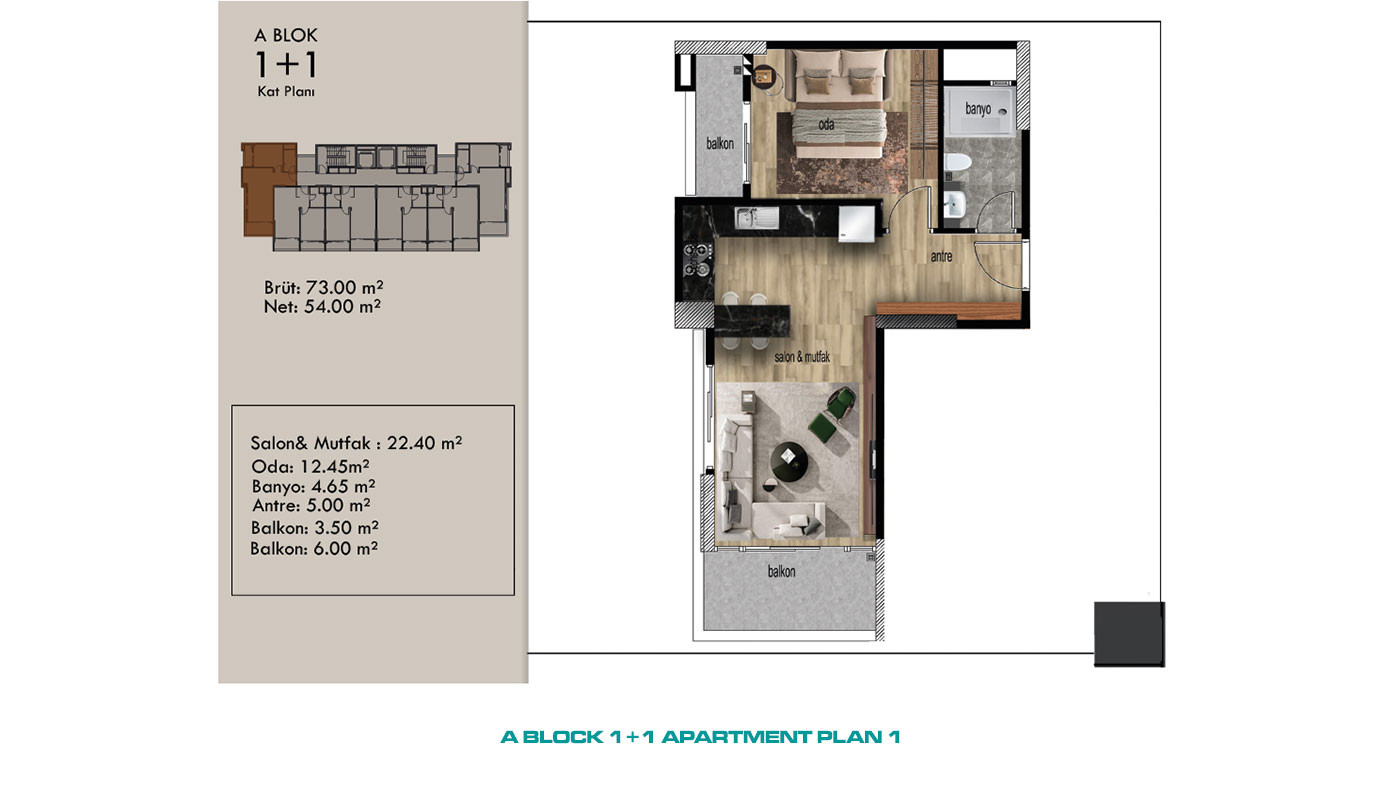 Cozy 1+1 Apartments Near the Beach in Erdemli, Mersin - 95585