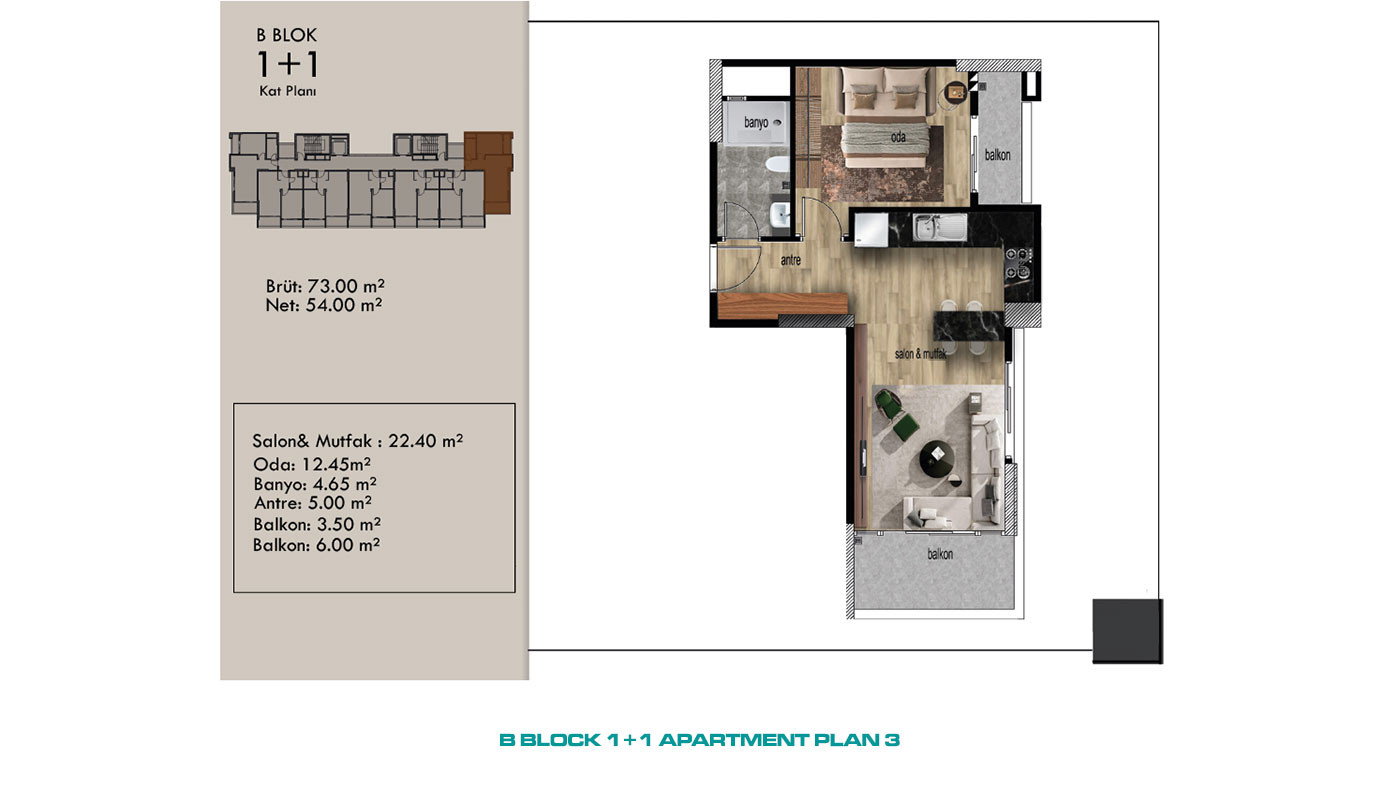 Cozy 1+1 Apartments Near the Beach in Erdemli, Mersin - 95592