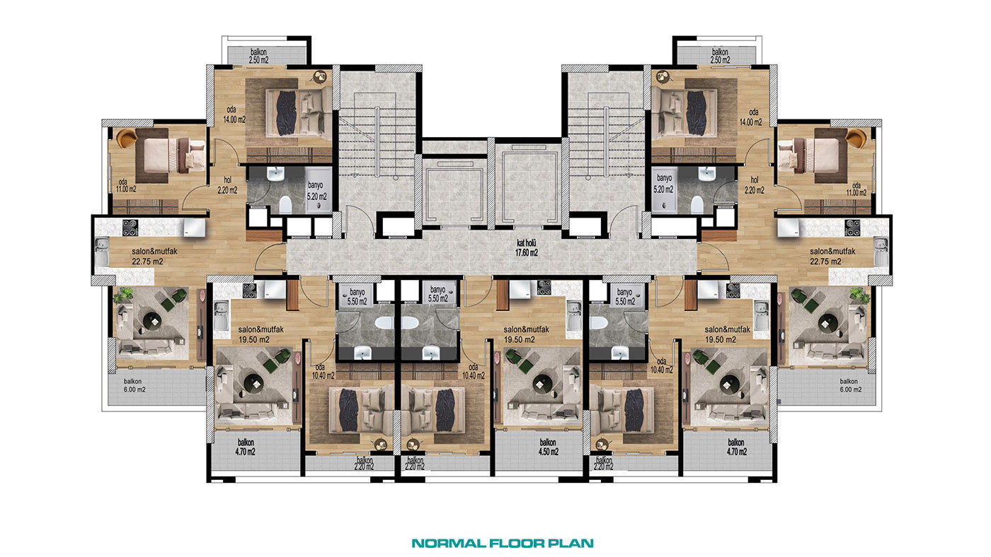 Well Planned Apartments For Comfortable Living in Mezitli, Mersin - 95596