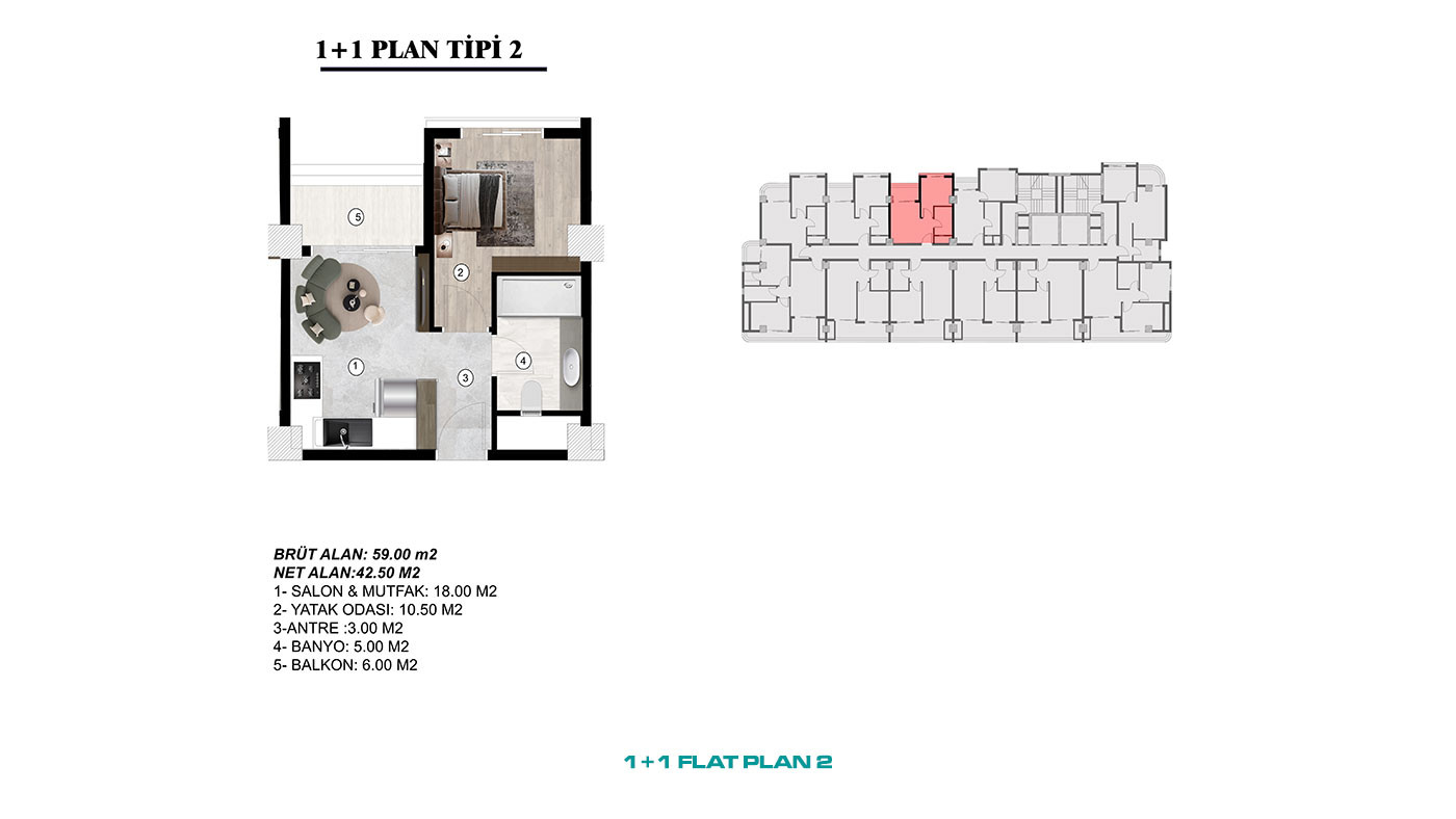 Central and Modern Concept Flats in Mezitli, Mersin - 95633