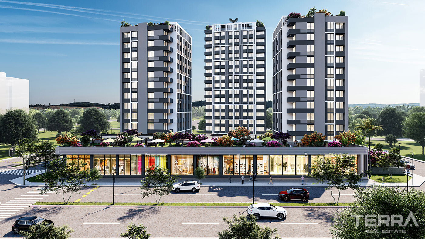 New Apartments in a Complex with an Aquapark in Erdemli, Mersin - 95742