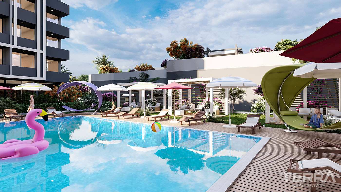 New Apartments in a Complex with an Aquapark in Erdemli, Mersin - 95751