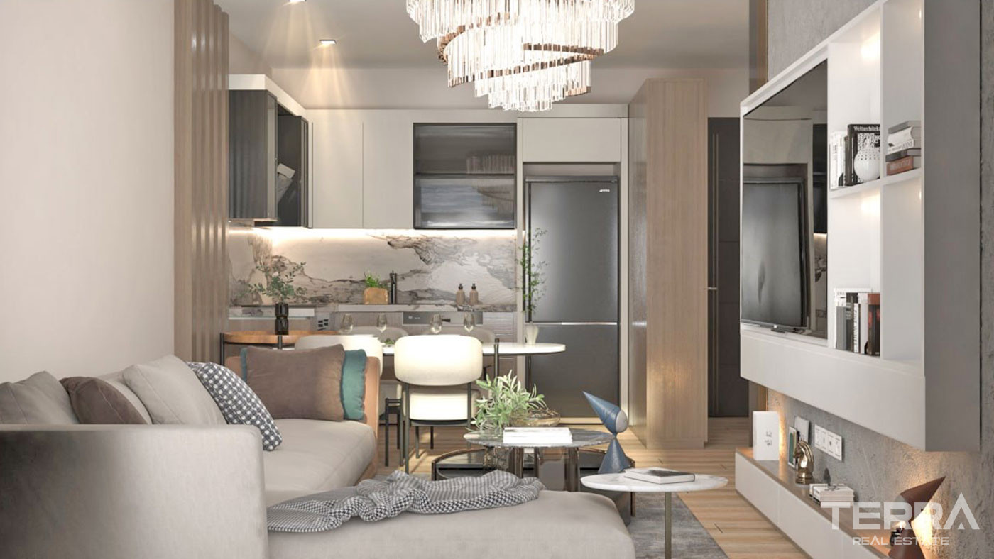 New Apartments in a Complex with an Aquapark in Erdemli, Mersin - 95757
