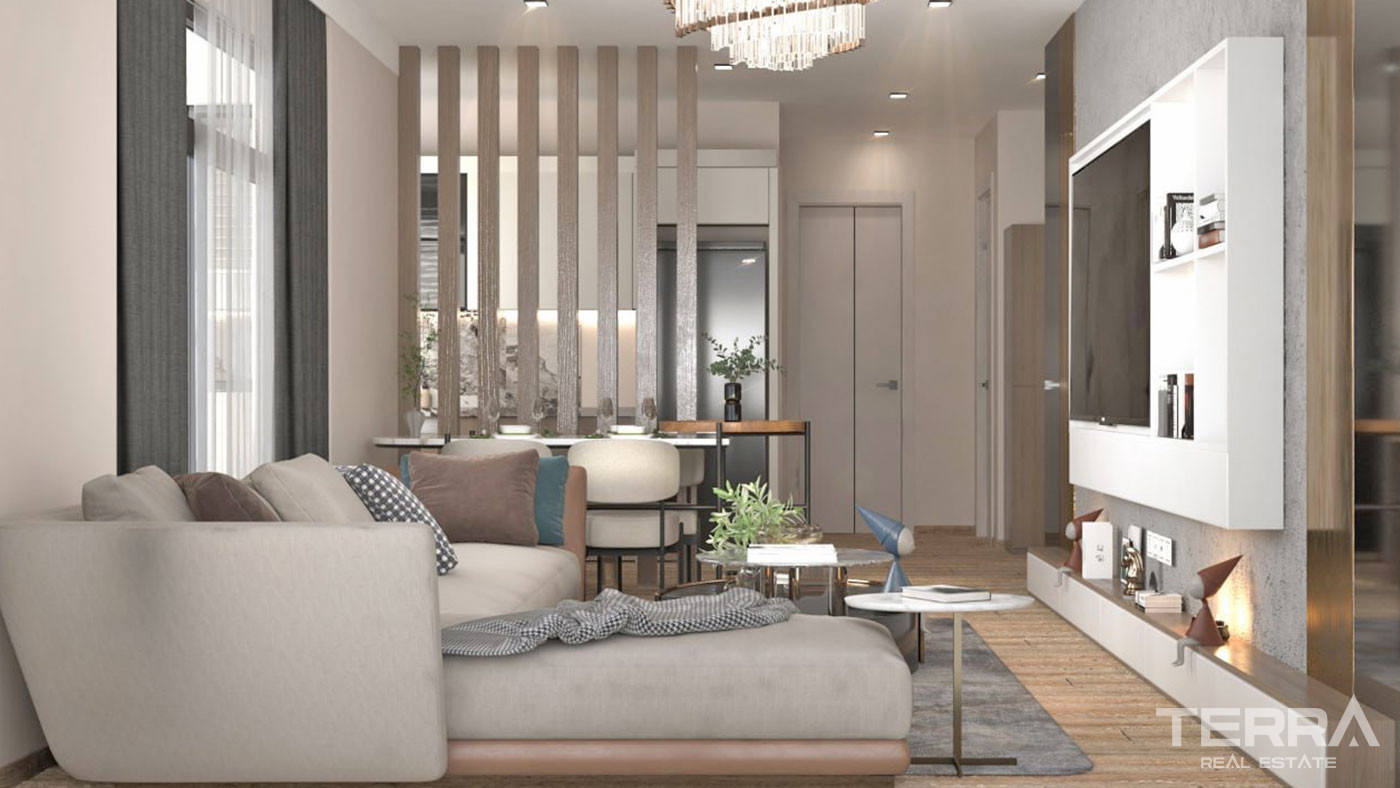 New Apartments in a Complex with an Aquapark in Erdemli, Mersin - 95767