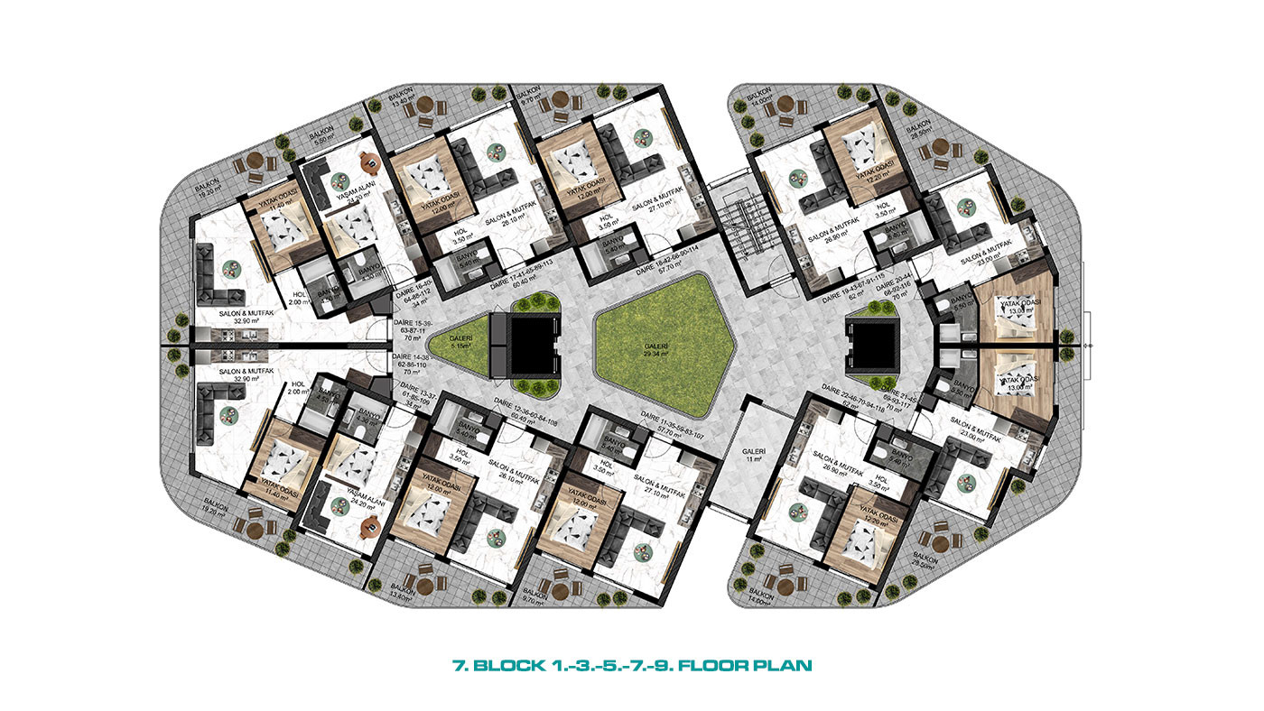 Seafront Flats with 5-Star Hotel Amenities in Lefke, North Cyprus - 95913