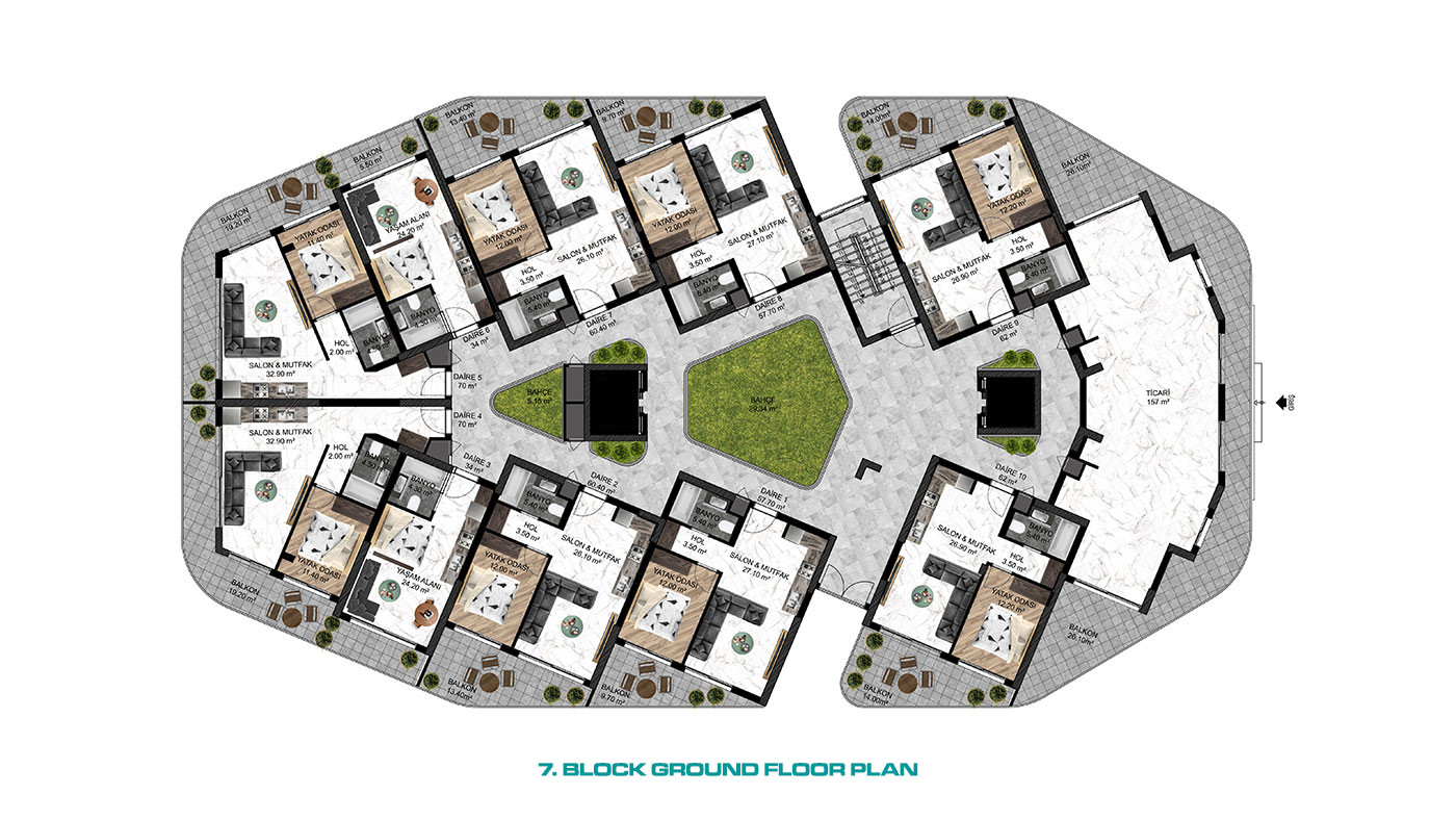 Seafront Flats with 5-Star Hotel Amenities in Lefke, North Cyprus - 95916