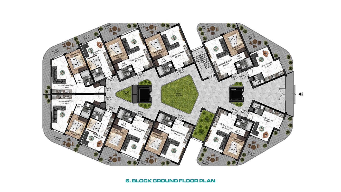 Seafront Flats with 5-Star Hotel Amenities in Lefke, North Cyprus - 95917