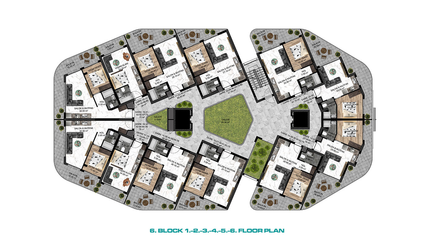 Seafront Flats with 5-Star Hotel Amenities in Lefke, North Cyprus - 95920