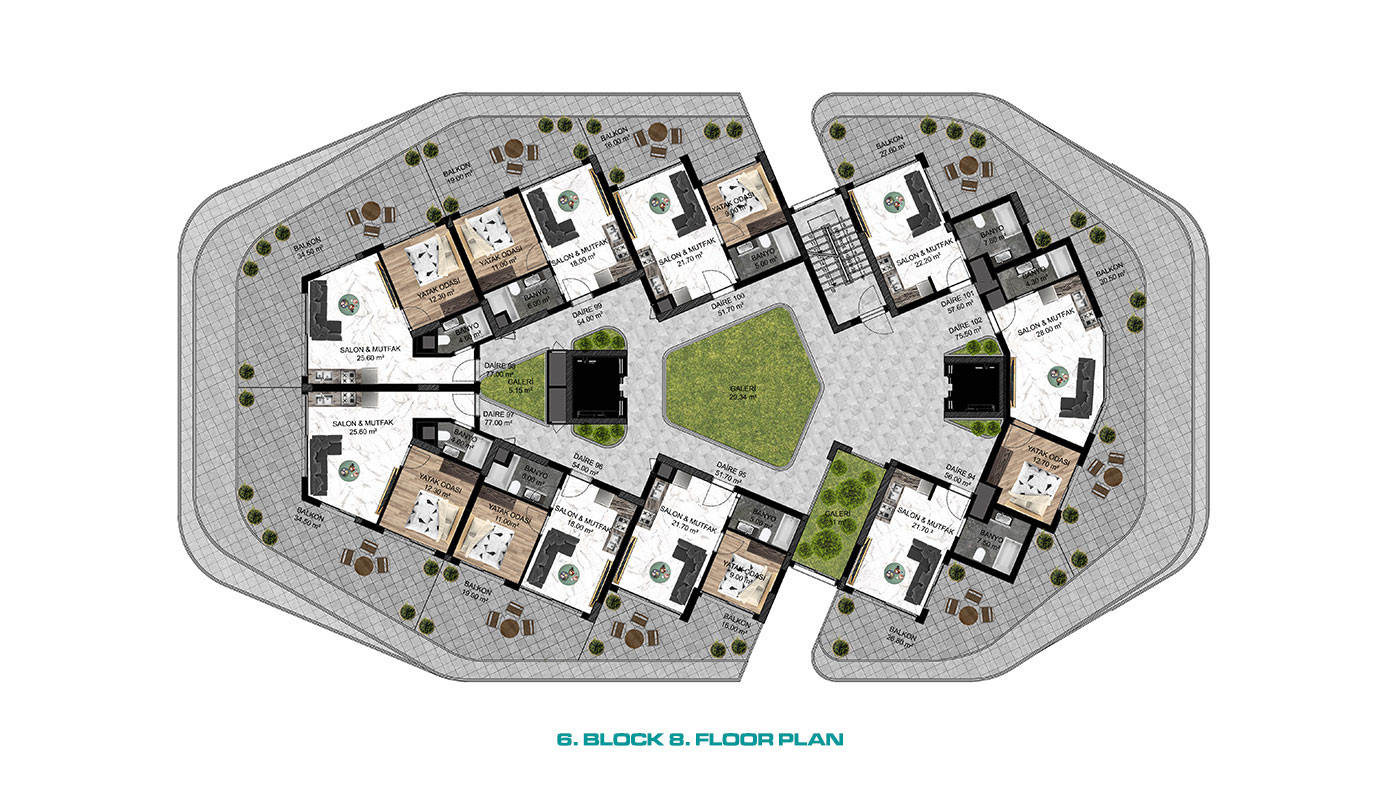 Seafront Flats with 5-Star Hotel Amenities in Lefke, North Cyprus - 95922