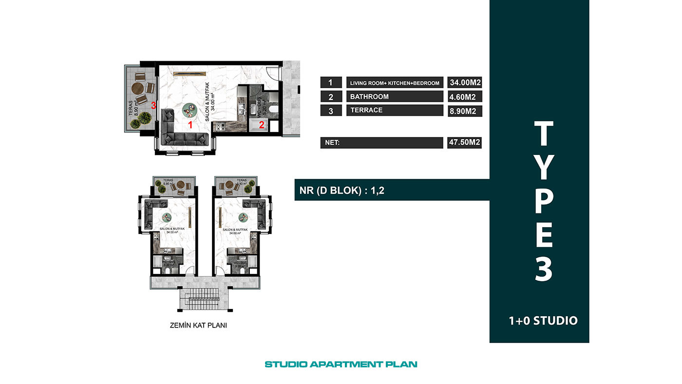 Sea View Apartments for Sale in Kyrenia, North Cyprus - 95827