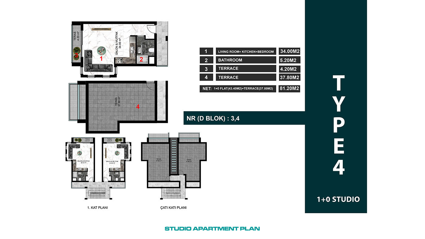 Sea View Apartments for Sale in Kyrenia, North Cyprus - 95828
