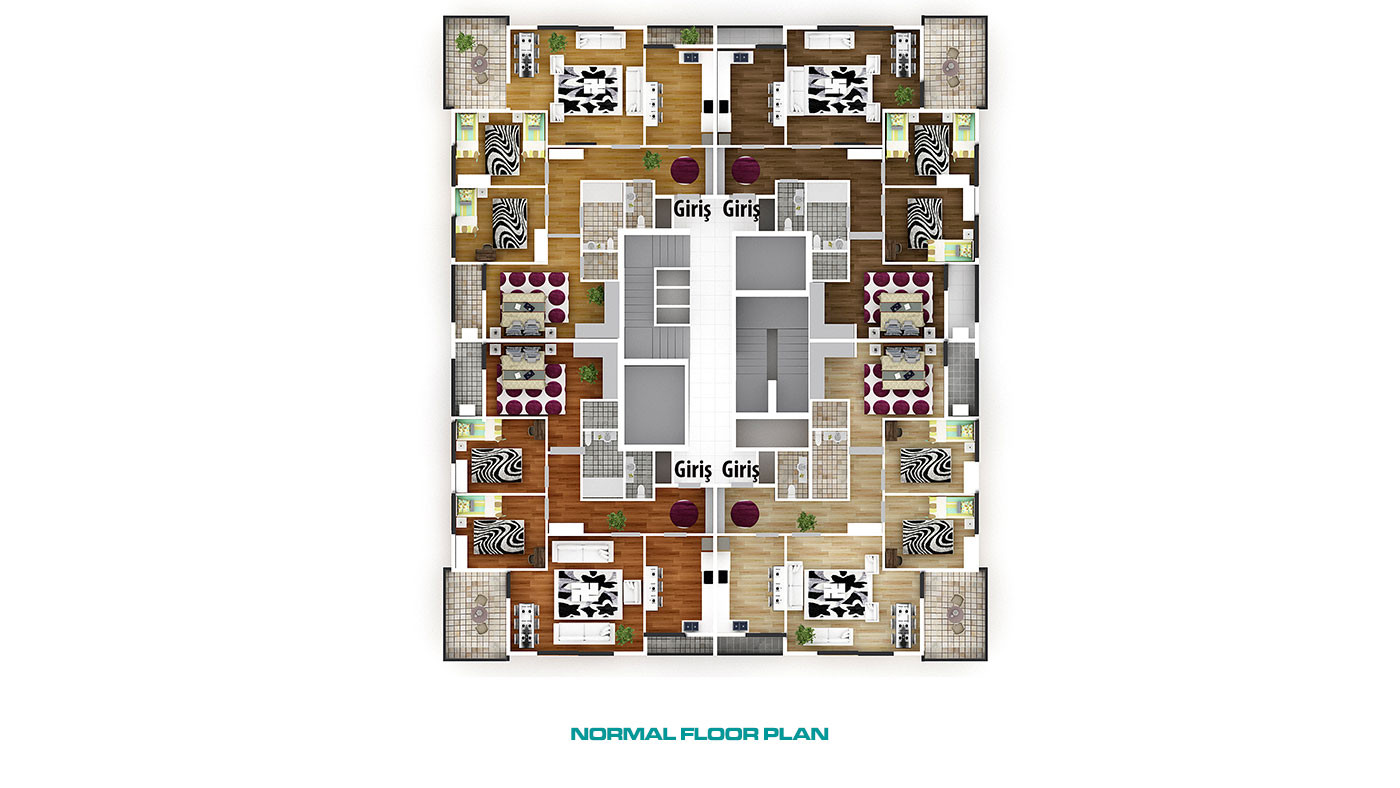New-build 3-Bedroom Apartments for Sale in Mersin, Tarsus, Turkey - 95950