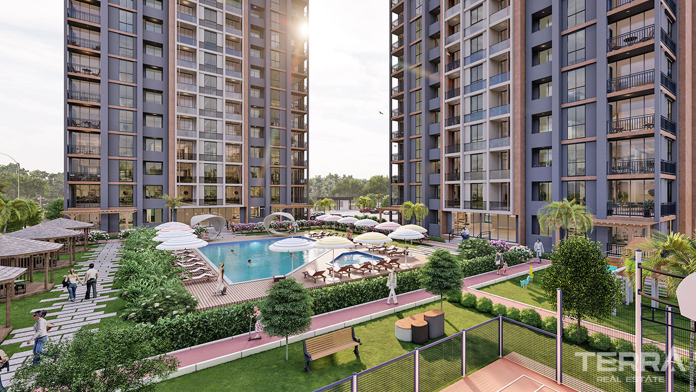 Spacious Flats with Comfortable Living Areas in Mersin, Mezitli - 95978