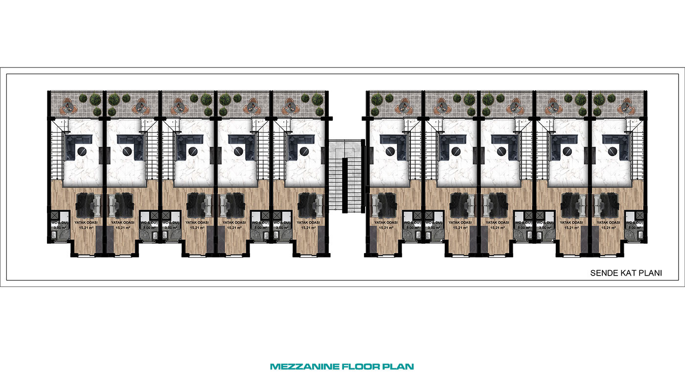 Apartments in a Hotel Concept Complex in Serene Bahçeli, Kyrenia - 96004