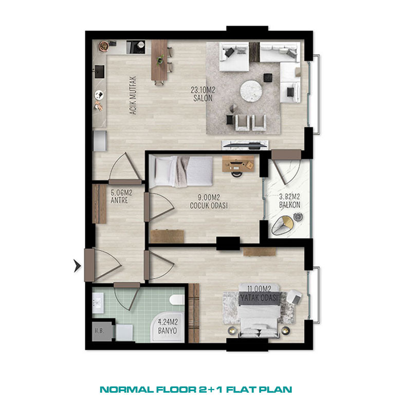 Apartments for Sale Near Konyaaltı Beach in Liman, Antalya, Turkey - 96531