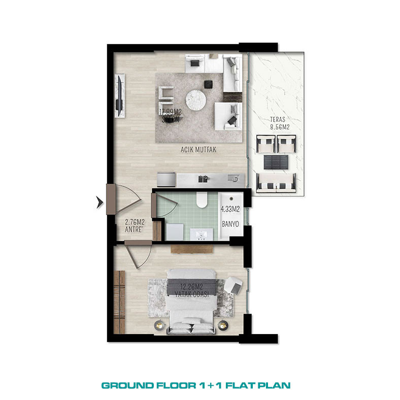 Apartments for Sale Near Konyaaltı Beach in Liman, Antalya, Turkey - 96532