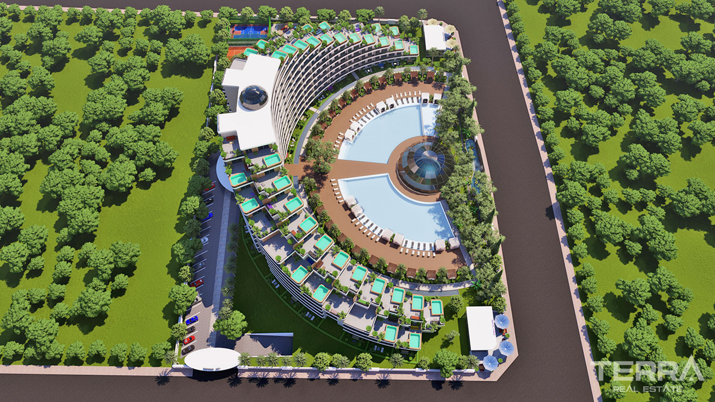 Luxurious Apartments with Indoor and Outdoor Pool in Antalya - 96583