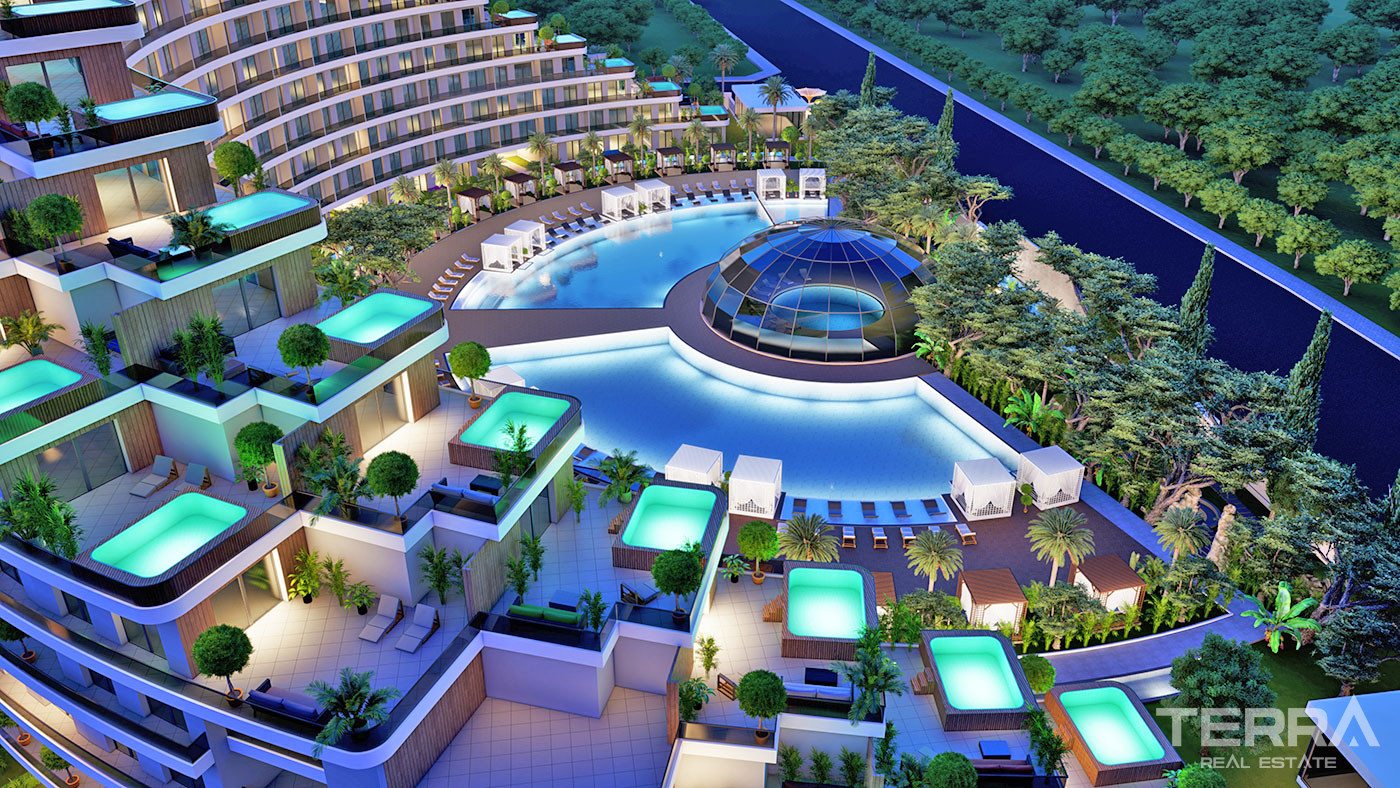 Luxurious Apartments with Indoor and Outdoor Pool in Antalya - 96587