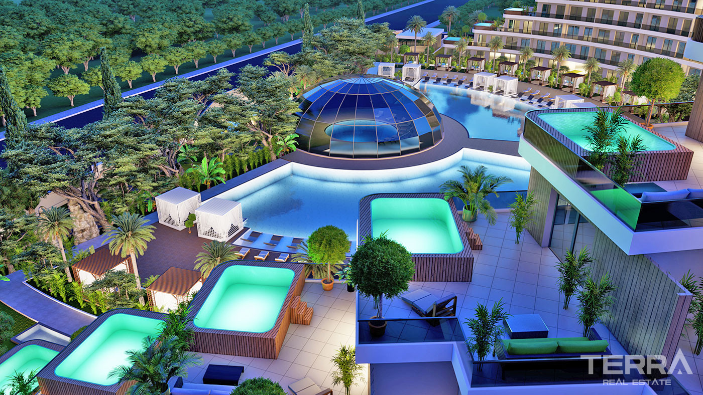 Luxurious Apartments with Indoor and Outdoor Pool in Antalya - 96588