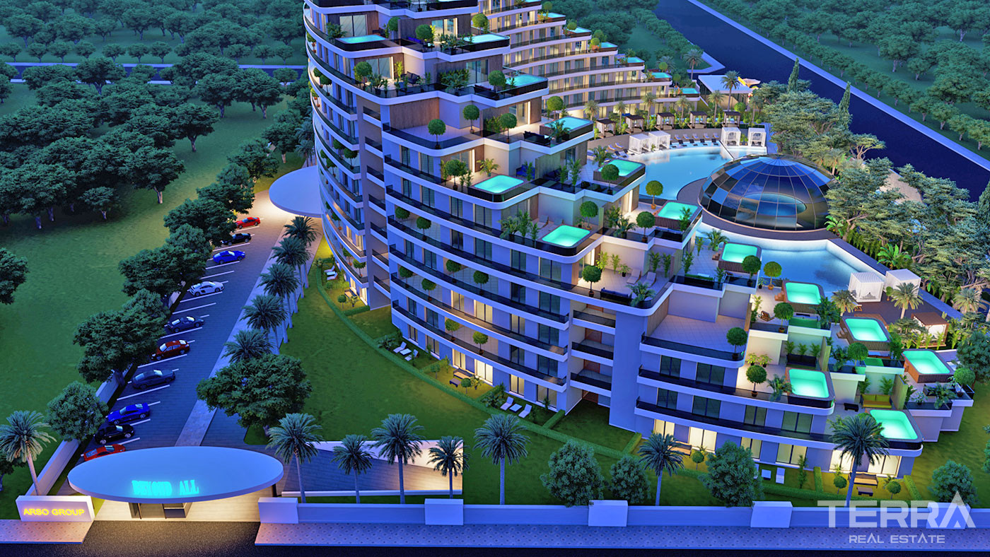 Luxurious Apartments with Indoor and Outdoor Pool in Antalya - 96591